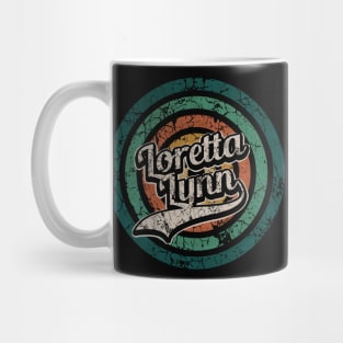 Loretta Lynn // Retro Circle Crack Vintage Mug